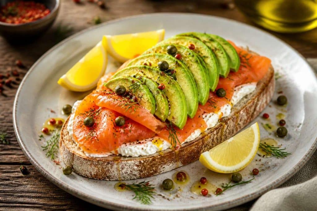 Tartine au Fromage frais, saumon et Avocat : recette gourmande