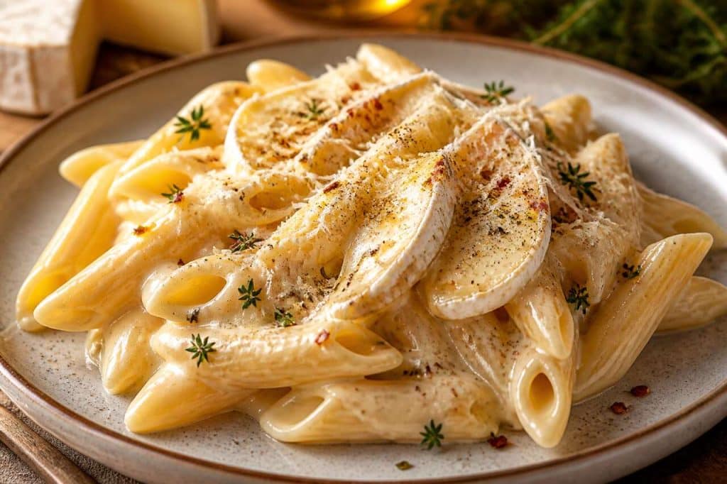 Recette de penne sauce camembert : un délice crémeux