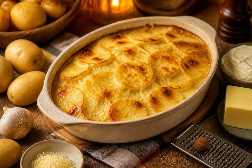 Gratin dauphinois au fromage frais : recette savoureuse et facile