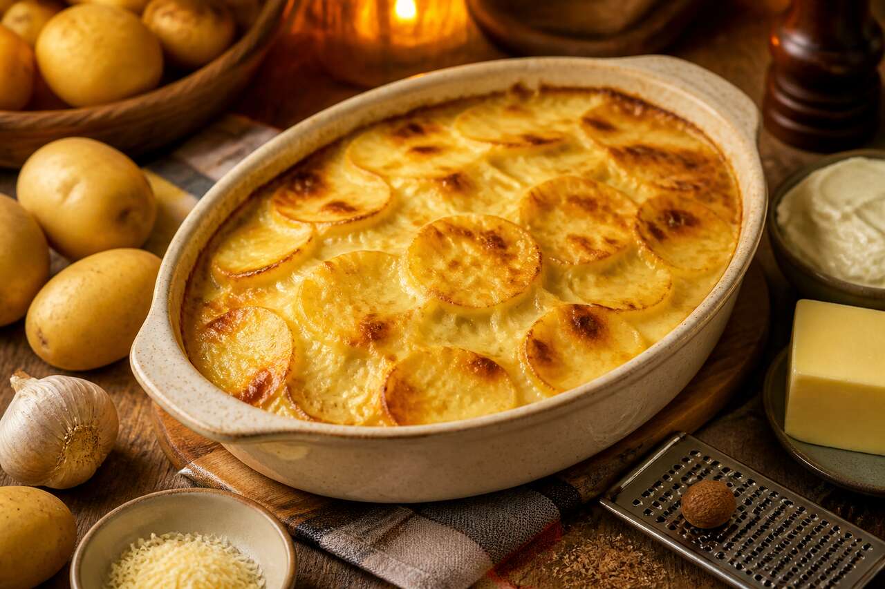 Gratin dauphinois au fromage frais : recette savoureuse et facile