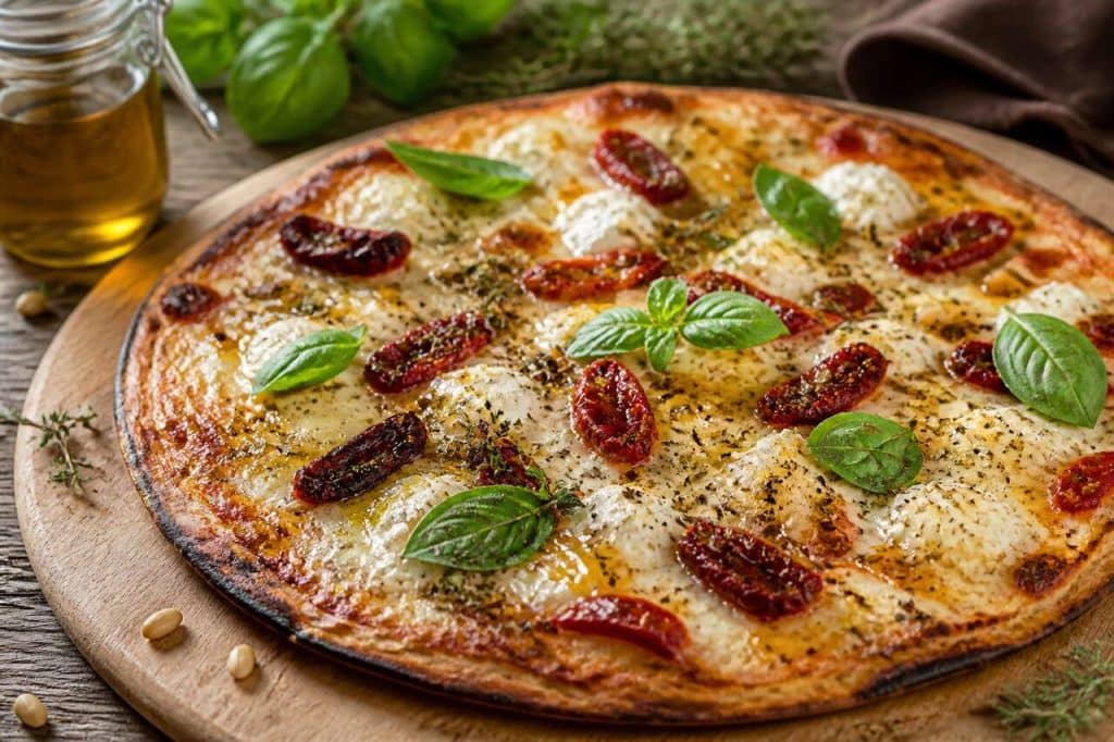 Pizza au fromage de chèvre affiné : recette savoureuse