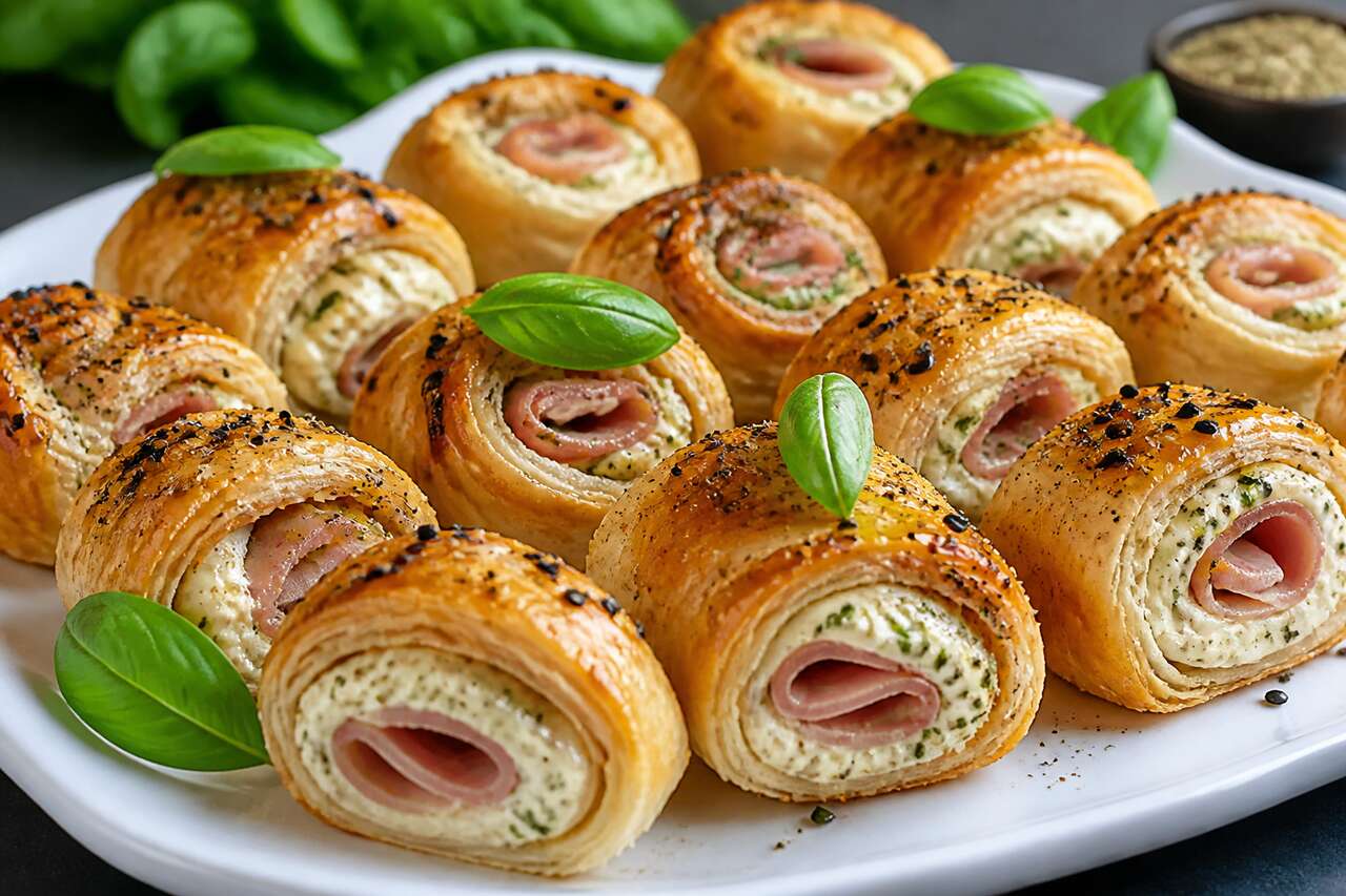 Amuse-bouches au jambon et fromage ail & fines herbes