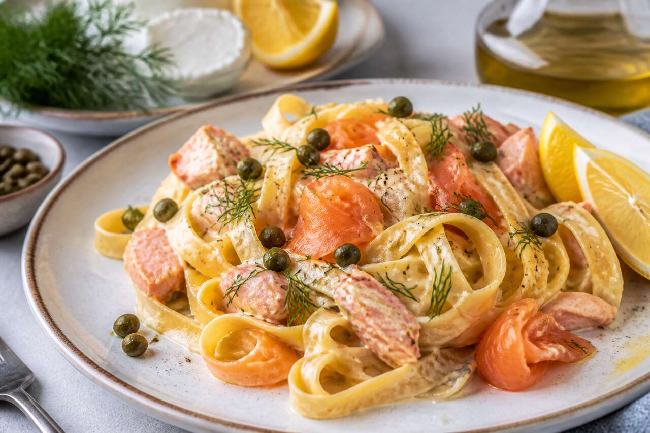 Fettucines aux deux saumons et fromage frais : la recette gourmande