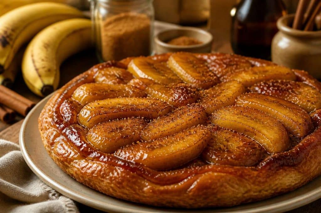 Tarte renversée aux bananes caramélisées : recette gourmande d'Hervé Cuisine