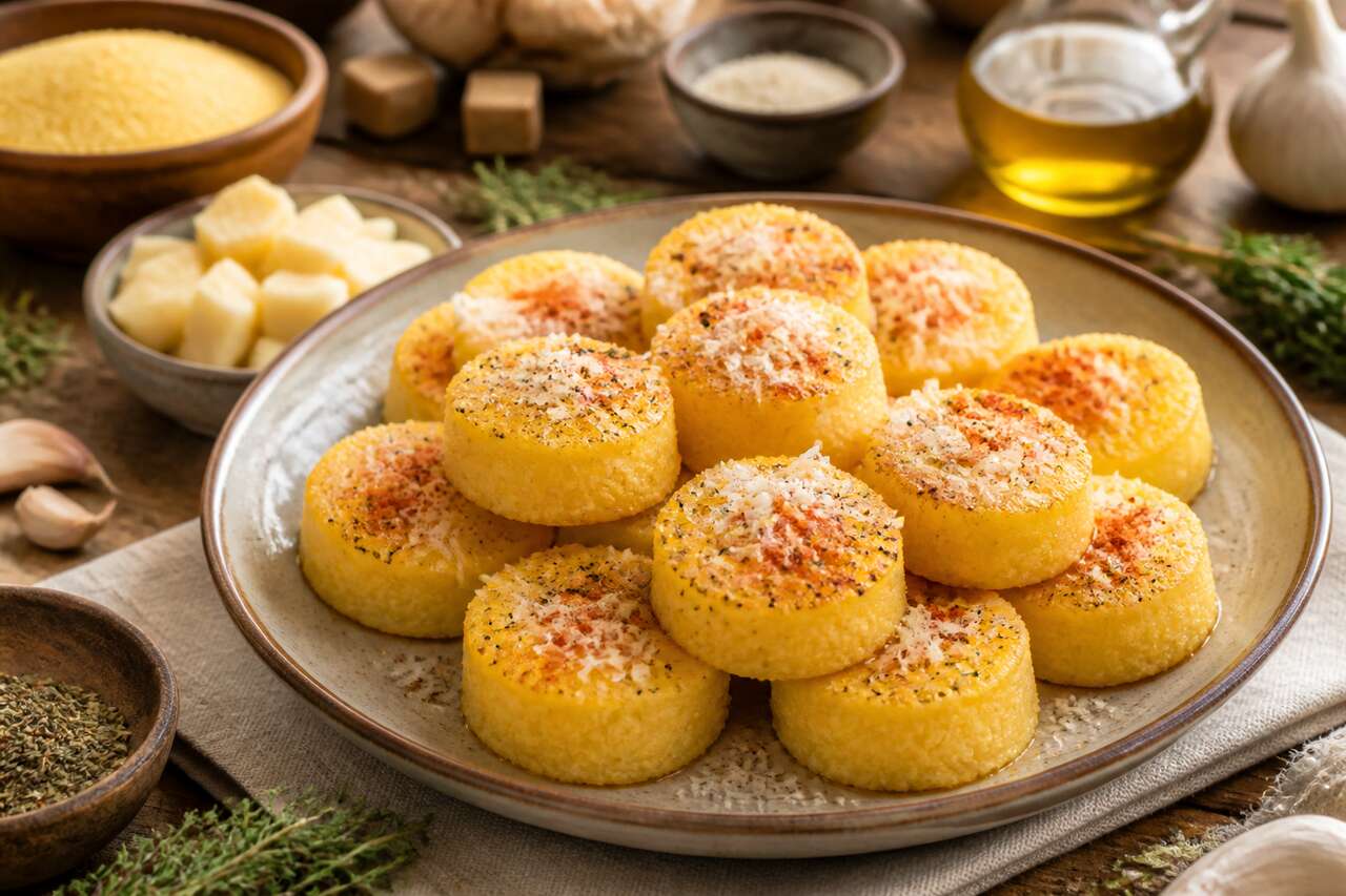 Bouchées de polenta au fromage : saveurs italiennes incomparables