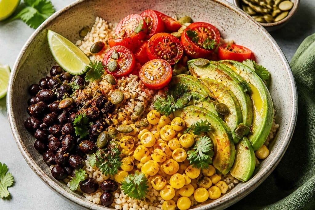 Petit-déjeuner complet : burrito bowl healthy
