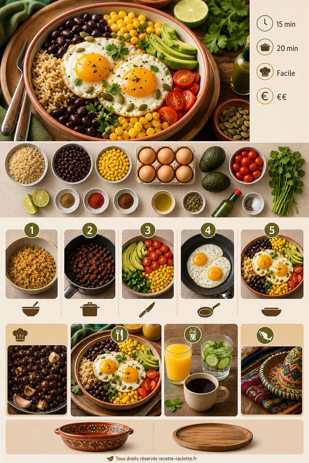 Fiche recette Petit-d&eacute;jeuner complet : burrito bowl healthy