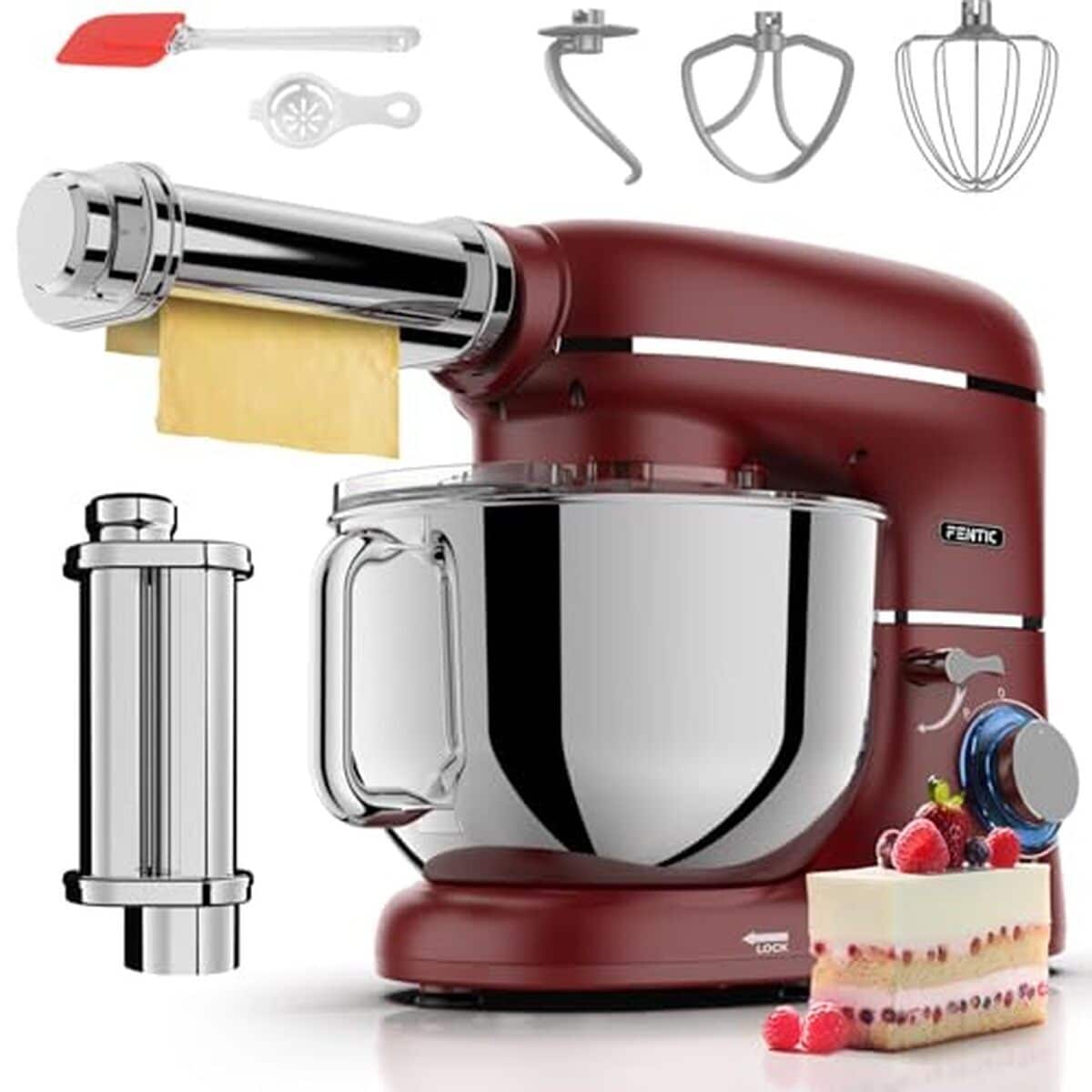 Test du robot pâtissier Fentic : puissance 2000W et machine à pâtes fraîche
