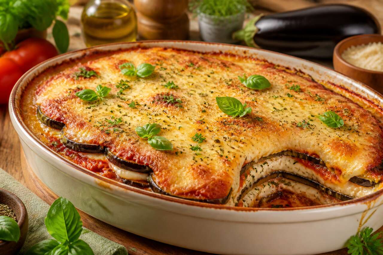 Gratin d'aubergines au parmesan : recette savoureuse et facile