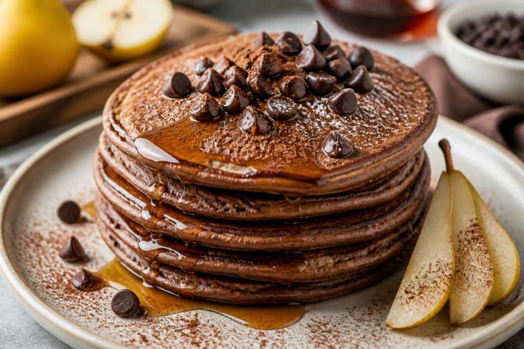 Pancakes chocolat poire : la recette gourmande d'Hervé Cuisine