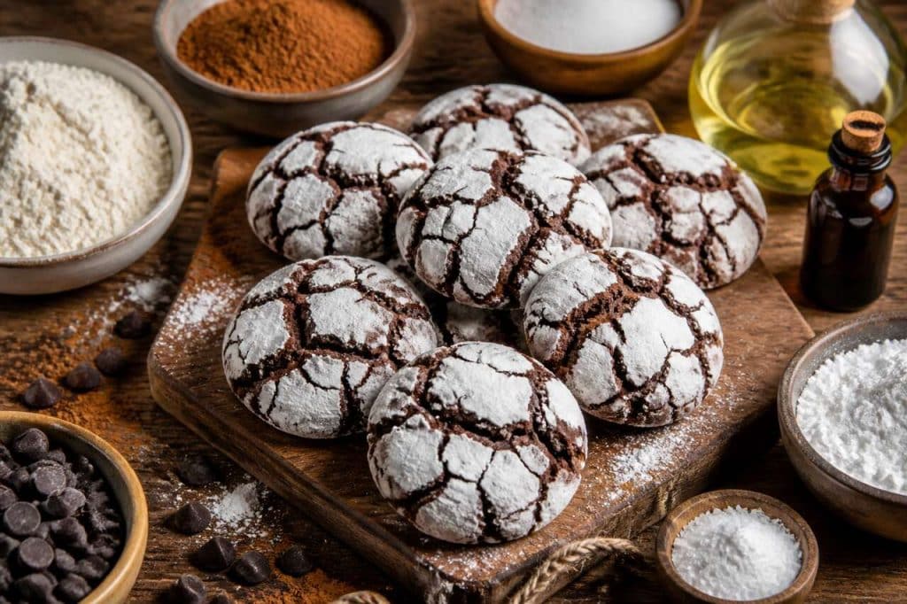 Recette facile des crinkles au chocolat moelleux