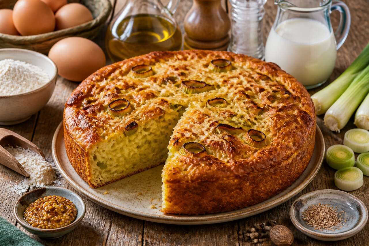 Cake aux poireaux et fromage : recette gourmande à découvrir