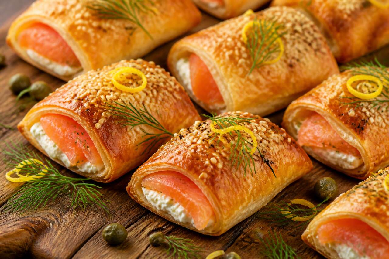 Recette de mini chaussons au saumon fumé et fromage frais