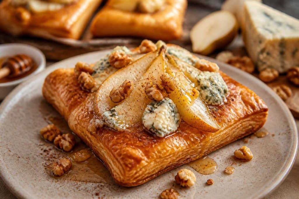 Feuilletés poire et fromage bleu : une recette gourmande