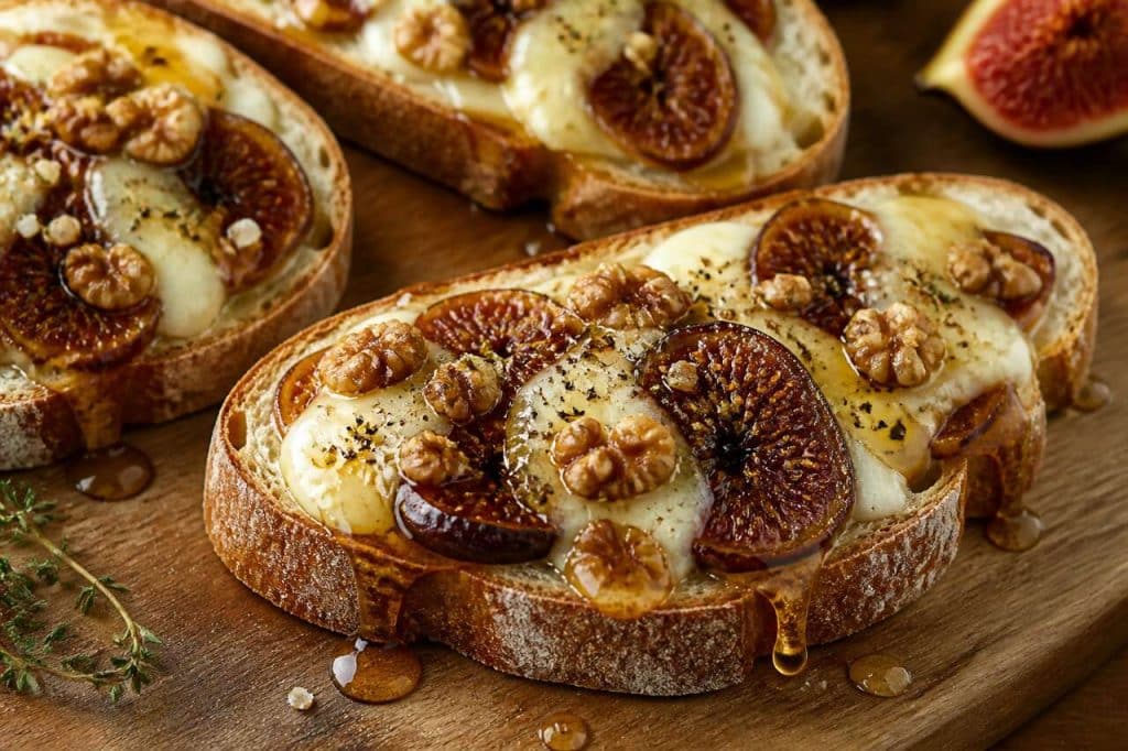Toasts figue et fromage de brebis : la recette gourmande !
