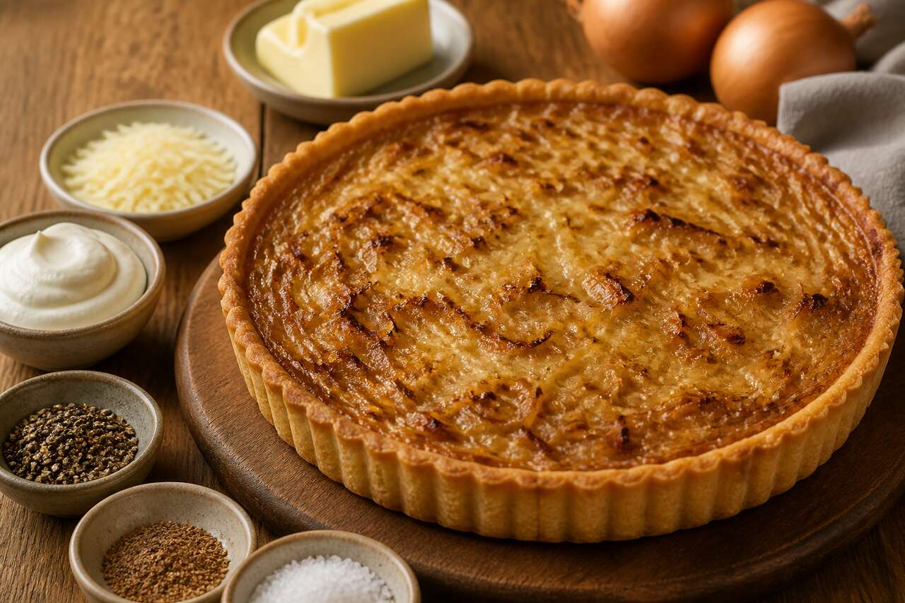 Recette traditionnelle de tarte à l'oignon