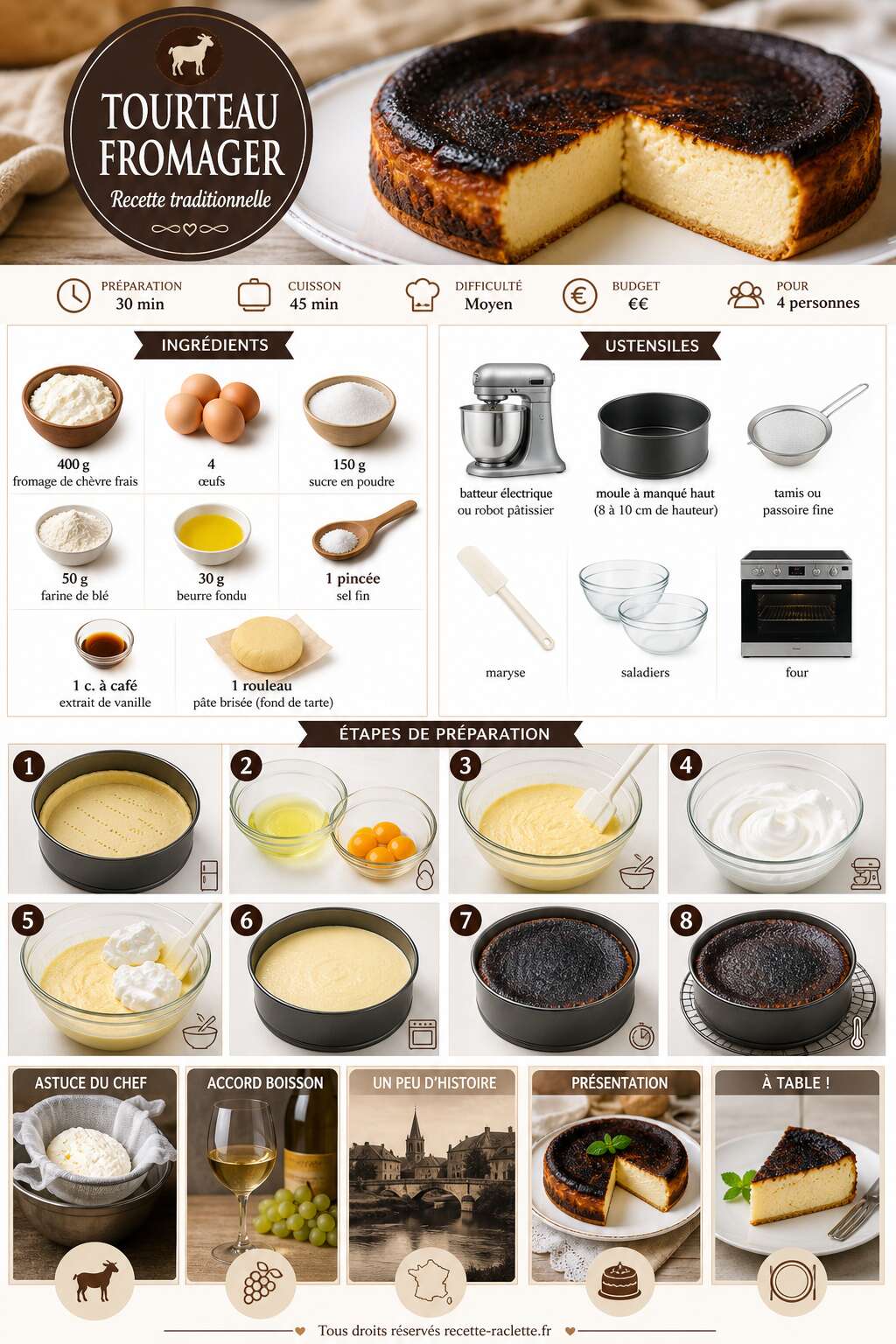 Fiche recette Recette traditionnelle du tourteau fromager : dégustez ce délice ! Fiche recette Recette traditionnelle du tourteau fromager : dégustez ce délice !