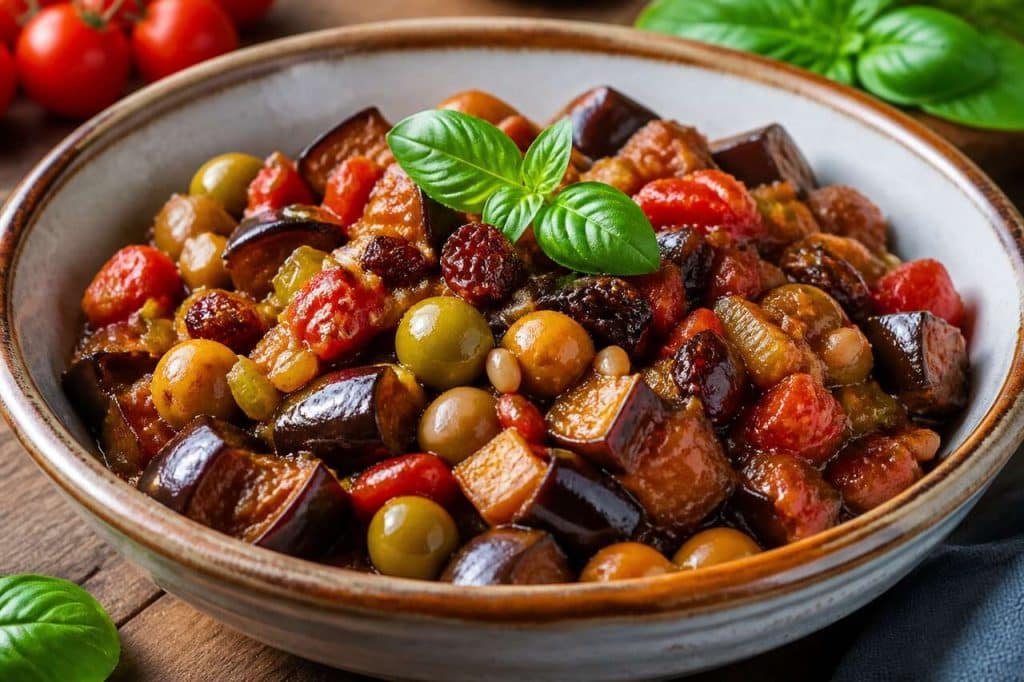 Recette de caponata sicilienne traditionnelle : délice méditerranéen