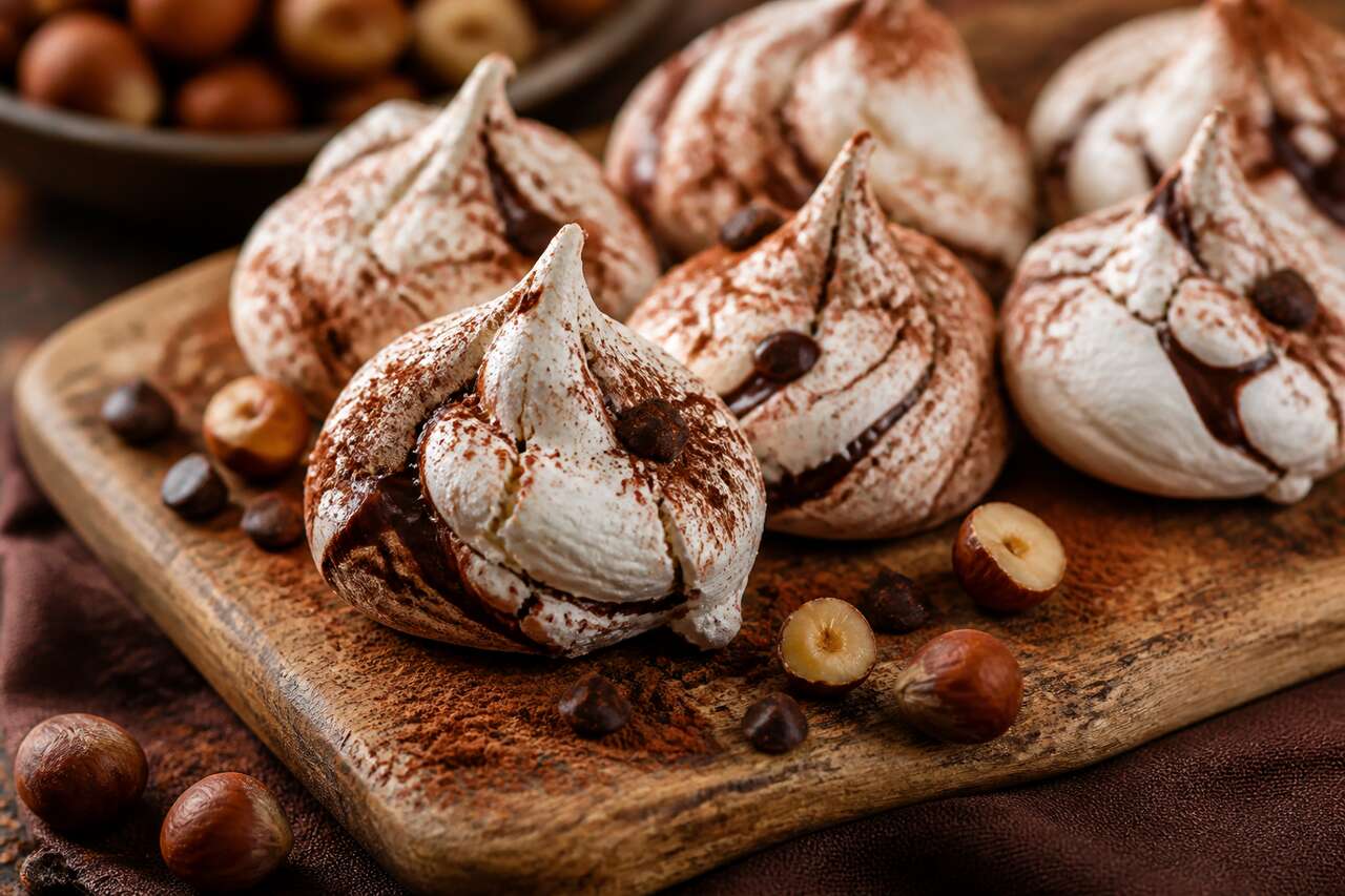 Meringues croquantes : recette noisette chocolat irrésistible