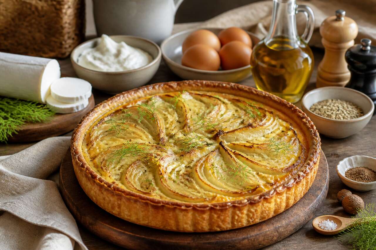 Recette de Tarte au Fenouil et Fromage de Chèvre frais
