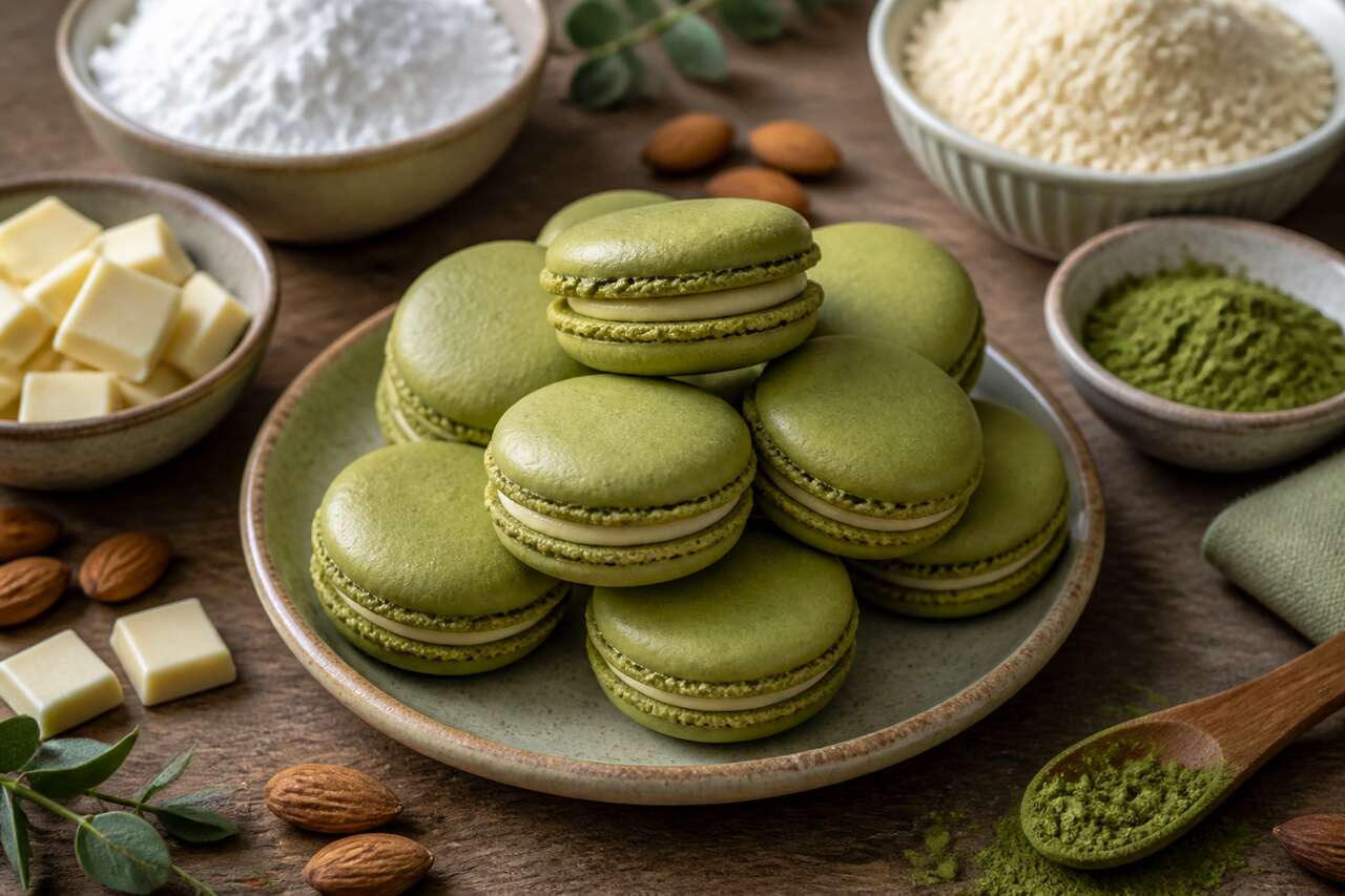 Macarons au thé matcha : recette facile et gourmande