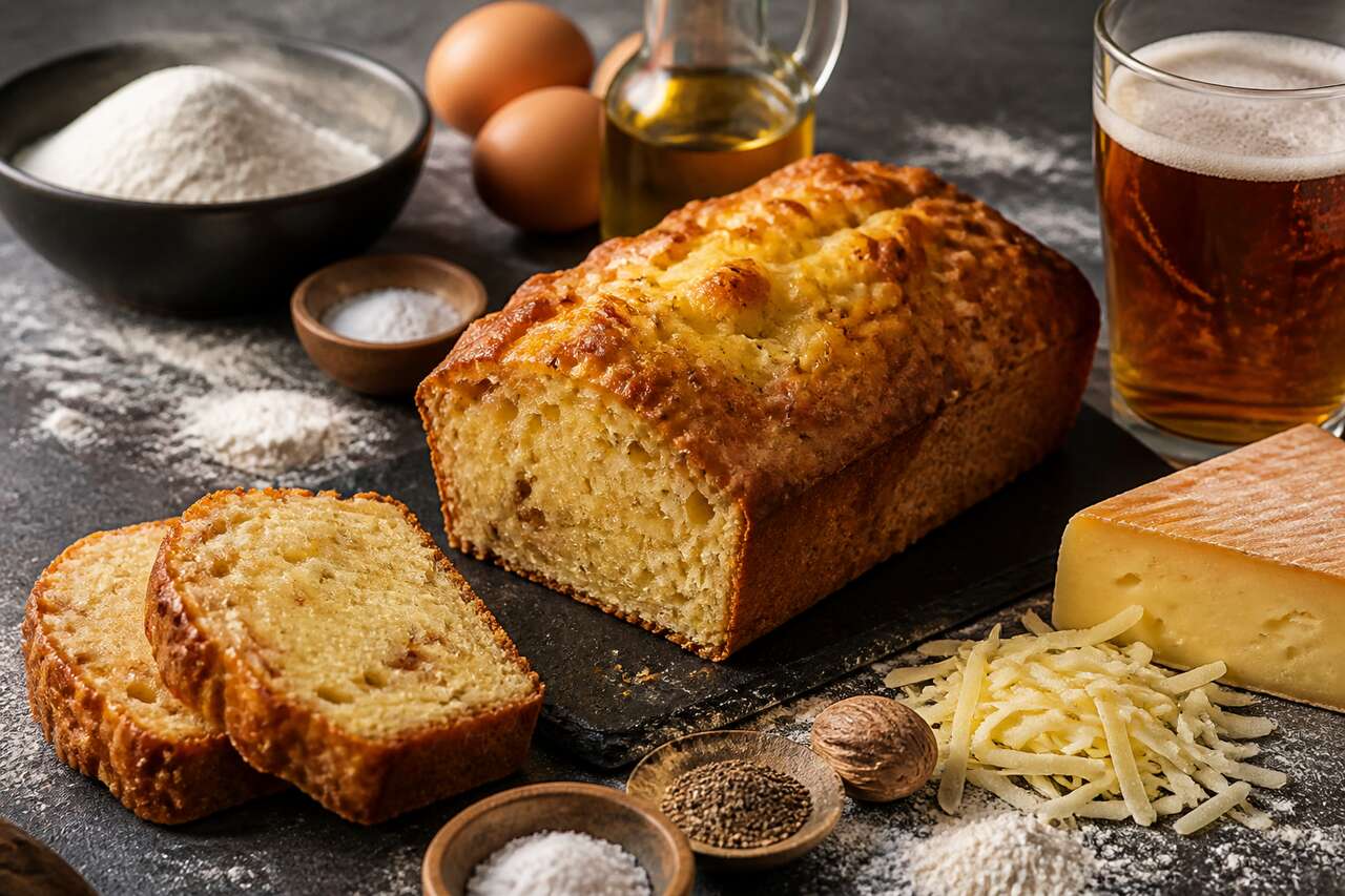Recette cake à la bière et au maroilles