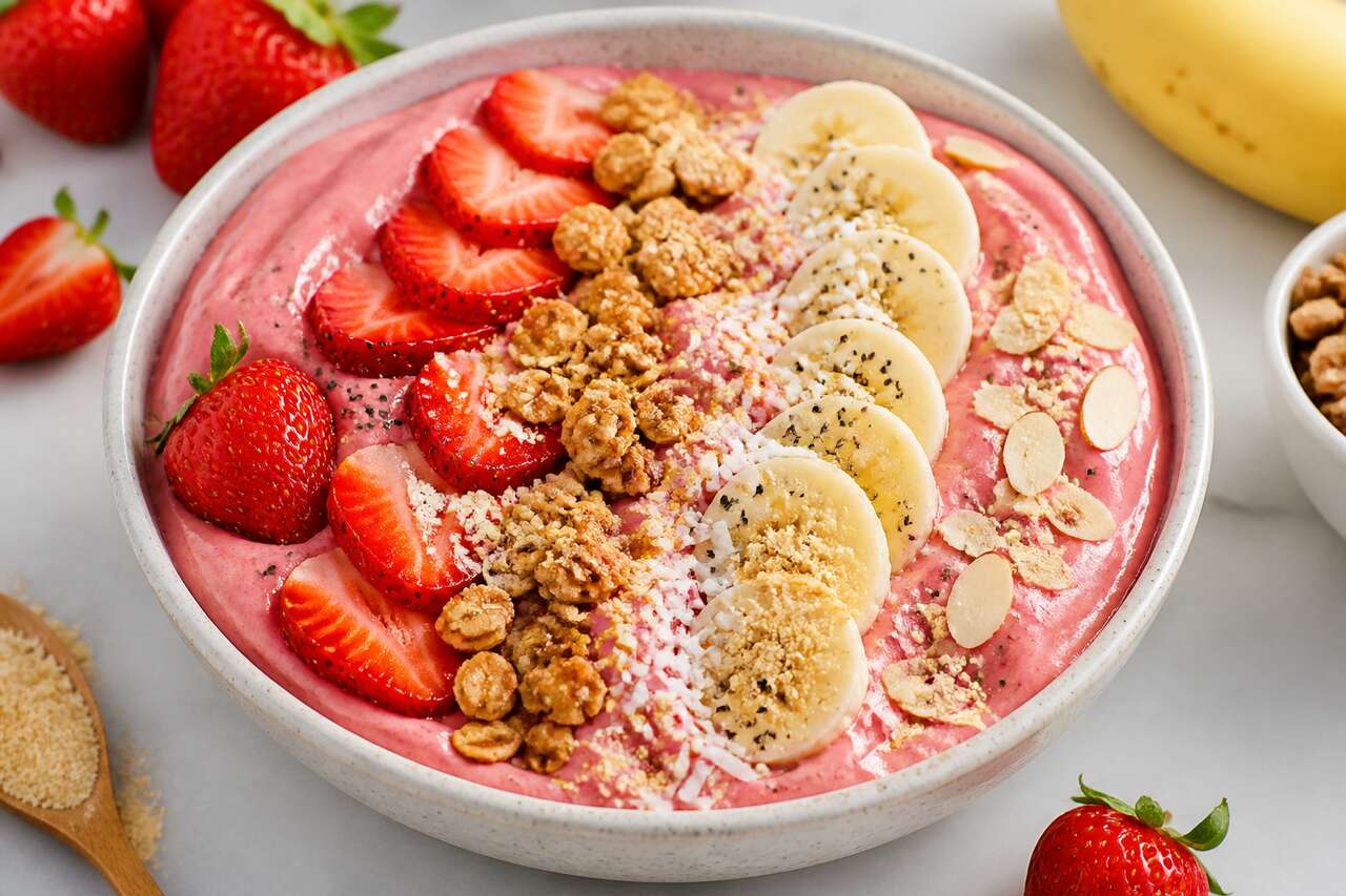 Smoothie bowl fraise-banane : une recette gourmande