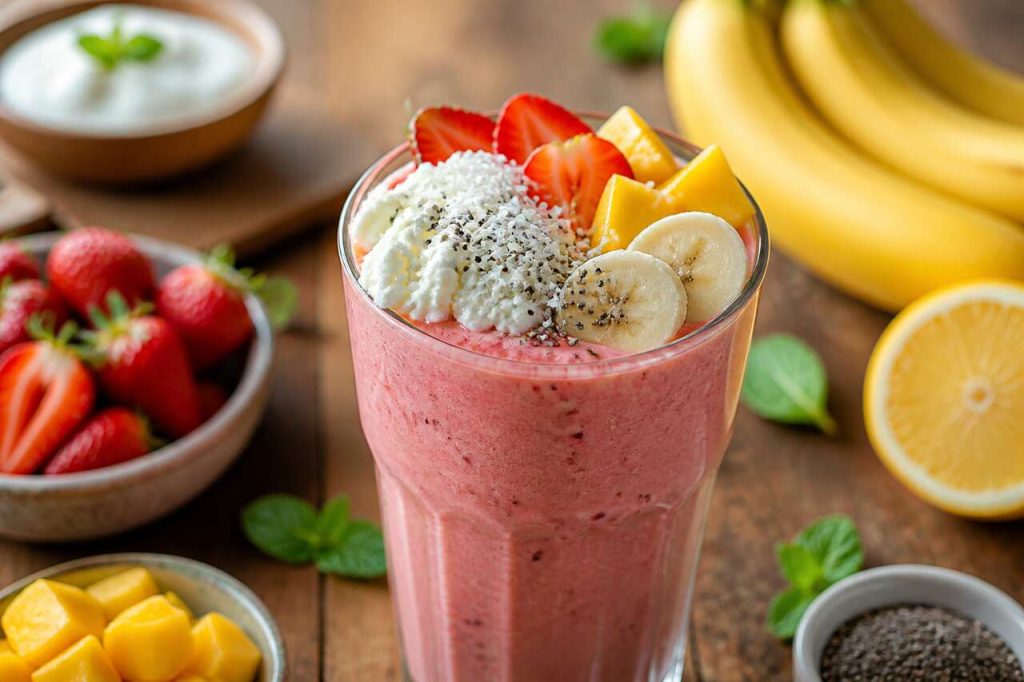 Smoothie aux fruits et fromage frais : recette gourmande et saine