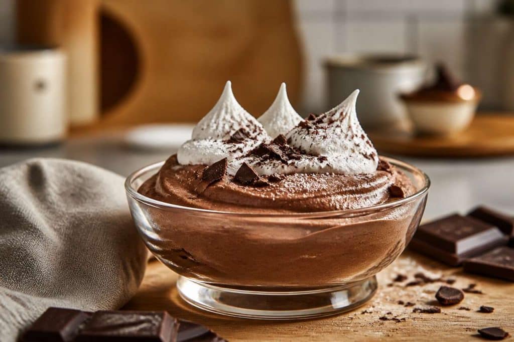 Mousse au chocolat vegan à l'aquafaba