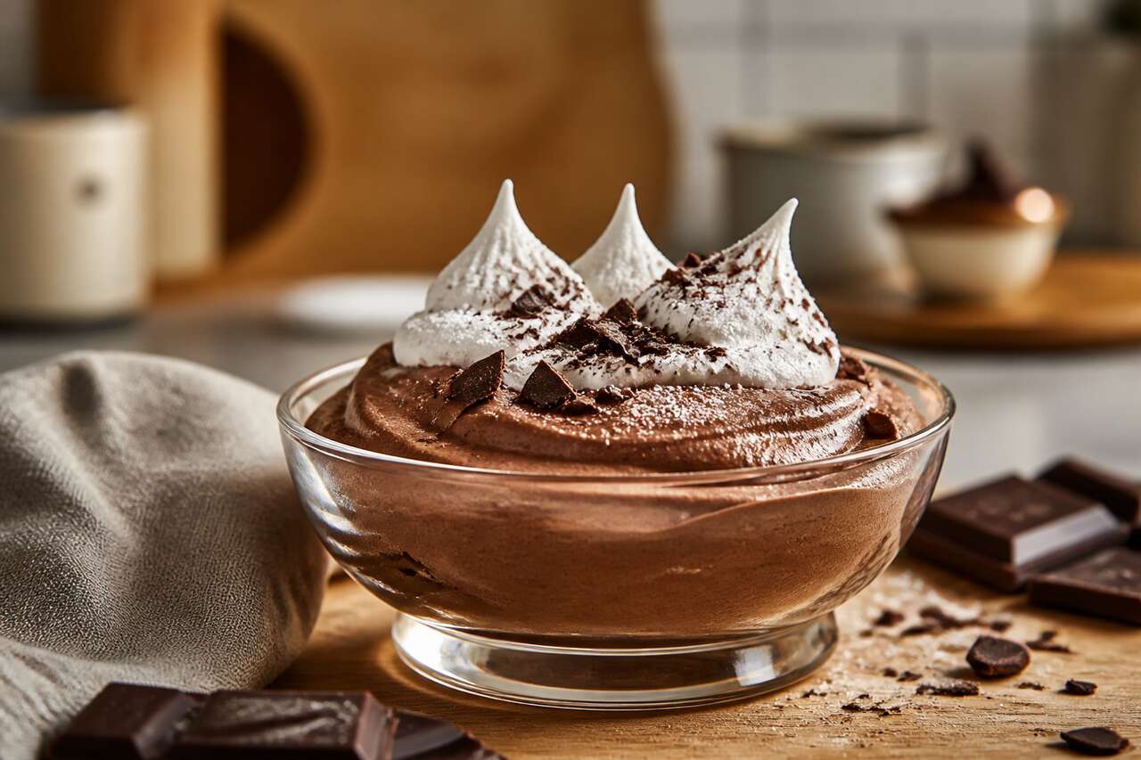 Mousse au chocolat vegan à l'aquafaba