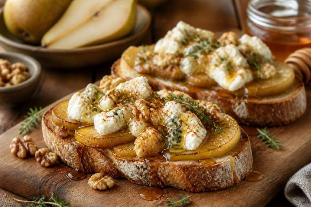 Recette de tartines poire miel : un délice à essayer !
