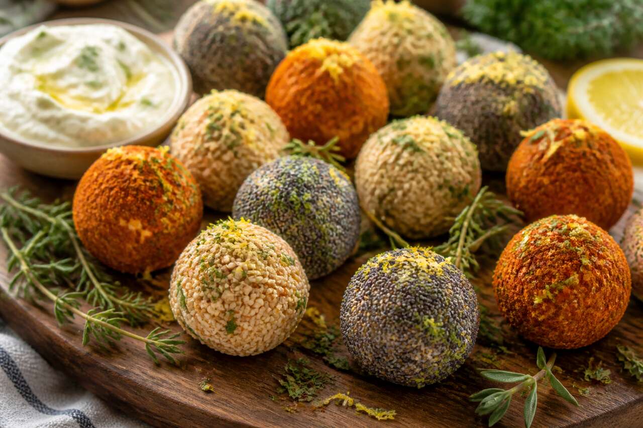 Billes à la tartinade végétale : recette ail et fines herbes