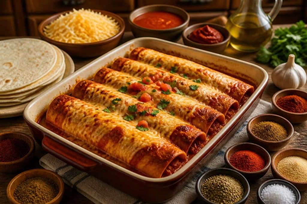 Enchiladas au fromage râpé Tex-Mex : une recette savoureuse