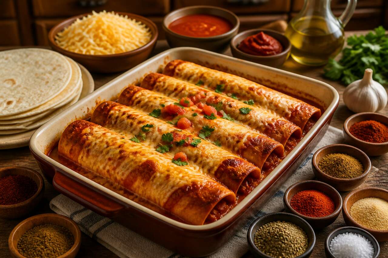 Enchiladas au fromage râpé Tex-Mex : une recette savoureuse