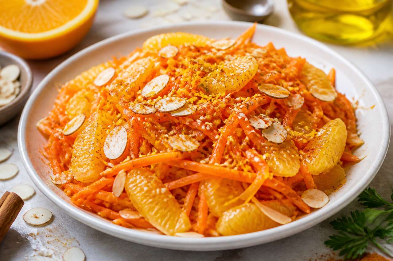 Salade orientale de carottes, huile d'argan et orange : recette savoureuse