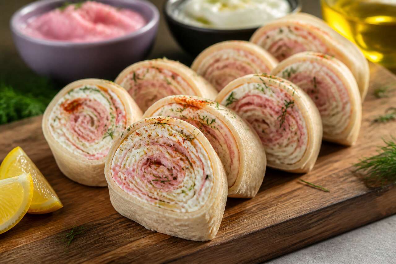 Wrap apéritif au fromage frais et tarama : recette gourmande
