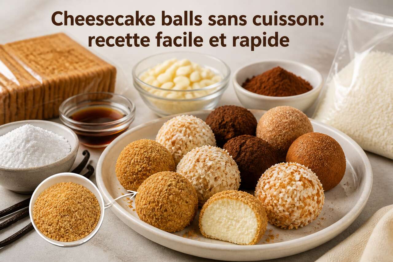 Cheesecake balls sans cuisson : recette facile et rapide