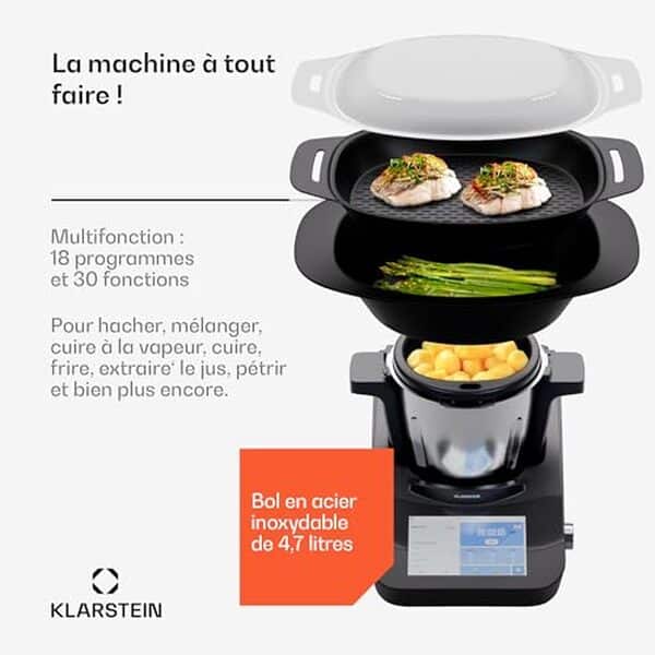 Découvrez notre test détaillé du robot cuisine Klarstein 4 en 1 de 1700W : performances, fonctionnalités et avis d'experts pour bien choisir votre appareil multifonctions.