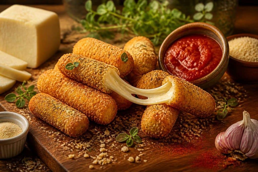 Mozzarella sticks : recette fondante et croustillante