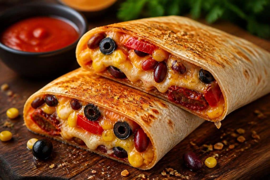 Wrap au fromage croustillant et légumes : recette délicieuse