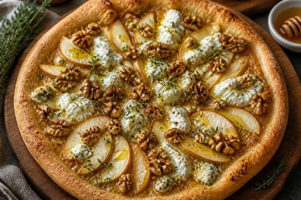 Recette de pizza aux pommes et fromage : un délice sucré-salé