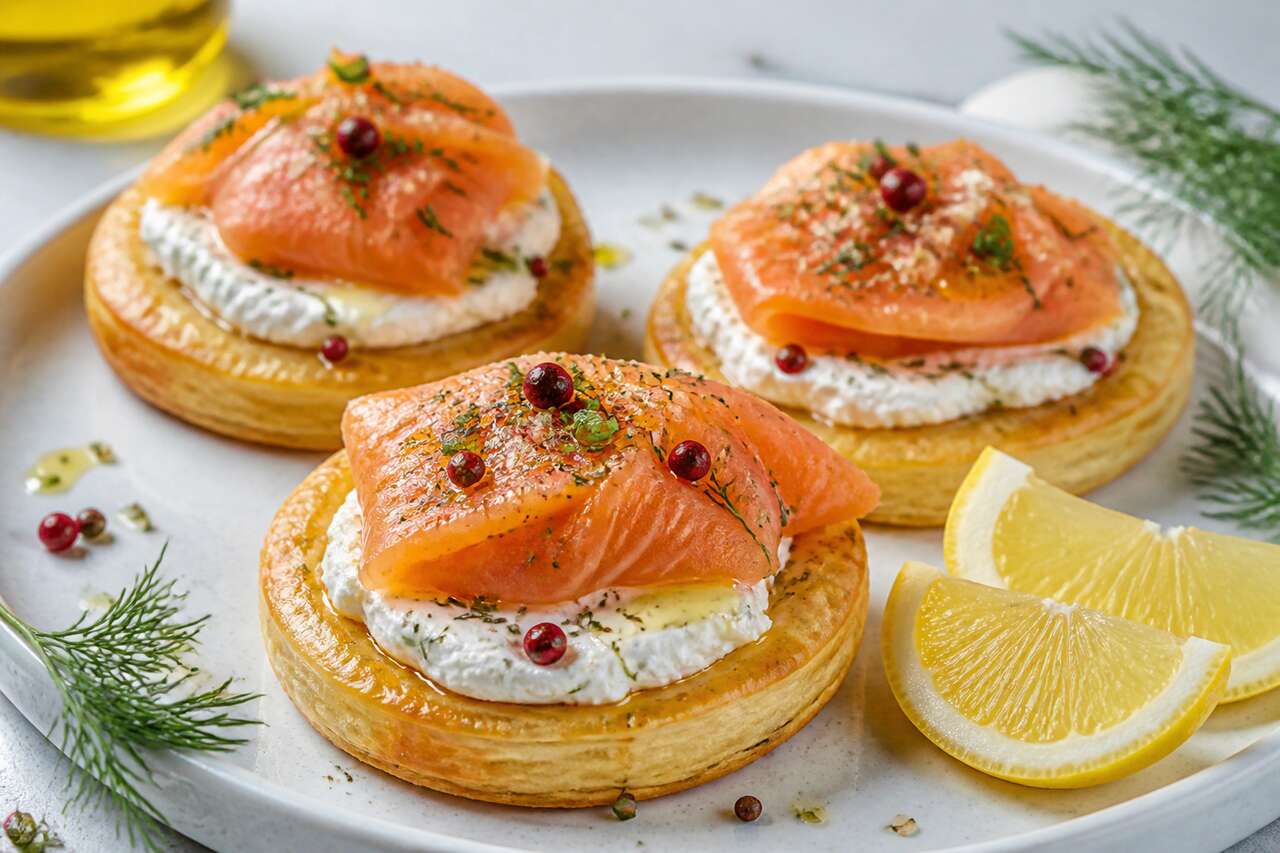 Tartelettes au chèvre frais, saumon et herbes : délice gourmand