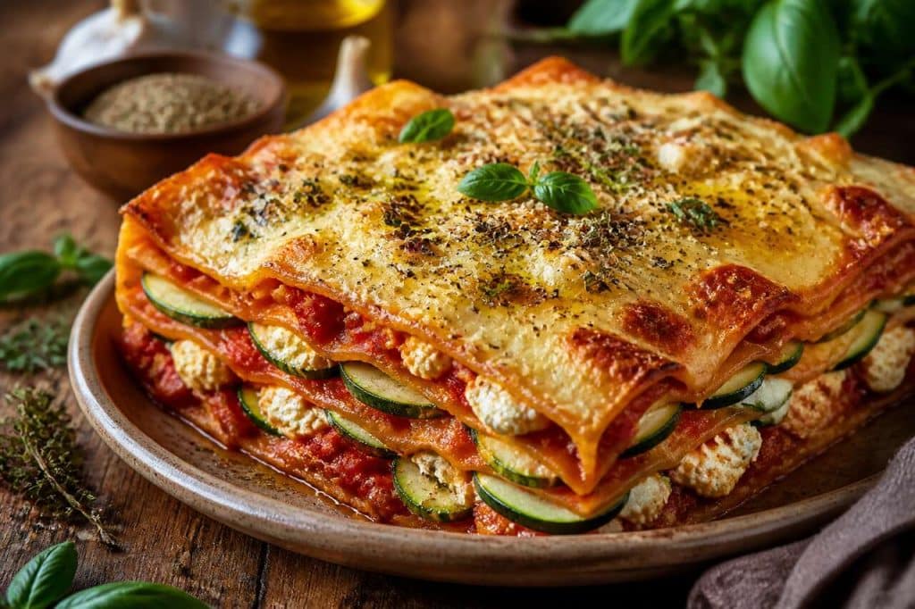 Lasagnes à la mozzarella et aux courgettes : recette savoureuse
