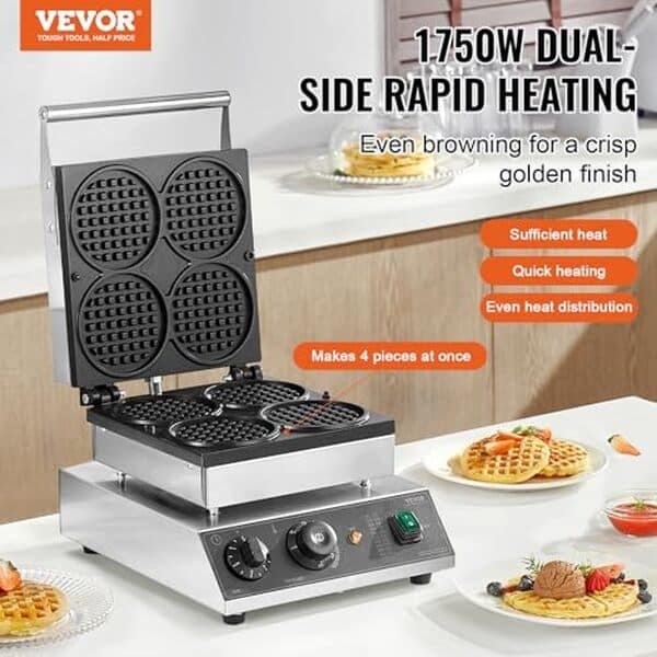 Découvrez notre test détaillé du gaufrier commercial VEVOR 1750 W. Performances professionnelles, caractéristiques et avis pour choisir le meilleur équipement. 