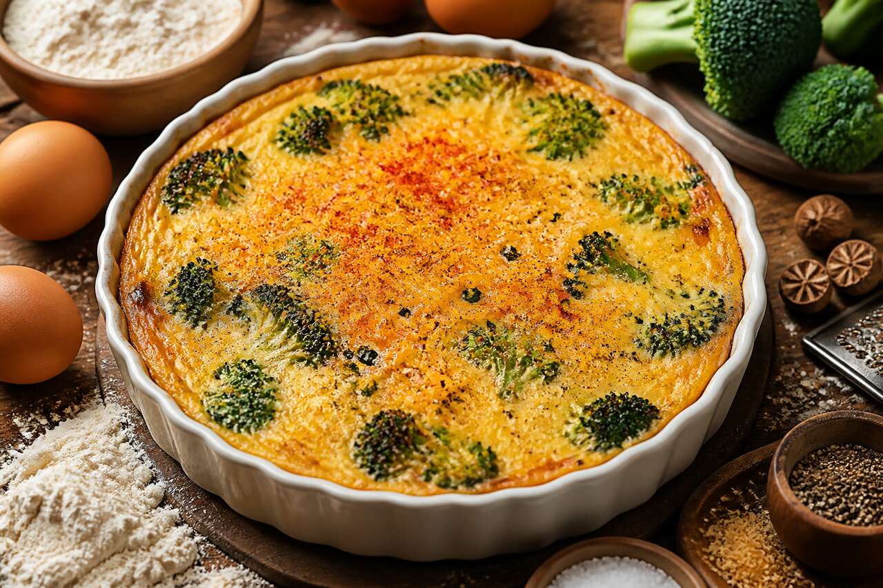 Recette de flan au brocoli et cheddar : délice crémeux à découvrir