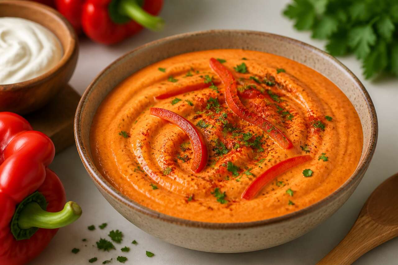 Sauce au poivron et fromage frais : la recette savoureuse