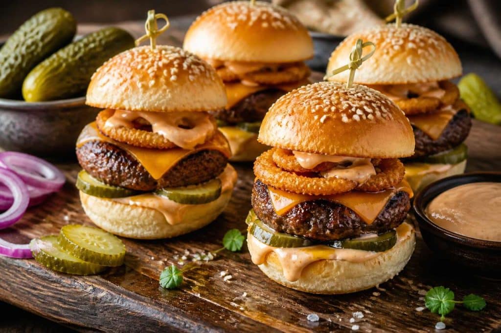 Mini burgers au steak haché et fromage : recette gourmande