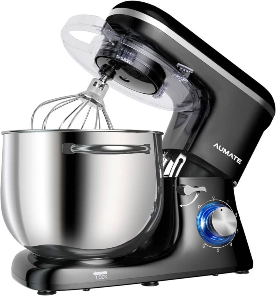 Test du robot pâtissier Aumate : puissance 1400 W et capacité 8 L