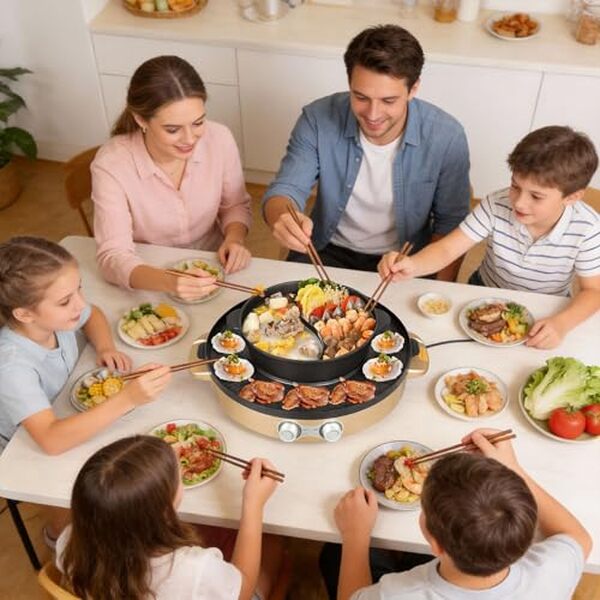 Découvrez notre test détaillé du barbecue coréen hot pot électrique 2200W 2 en 1 : performances, caractéristiques et avis pour bien choisir votre appareil de cuisson.