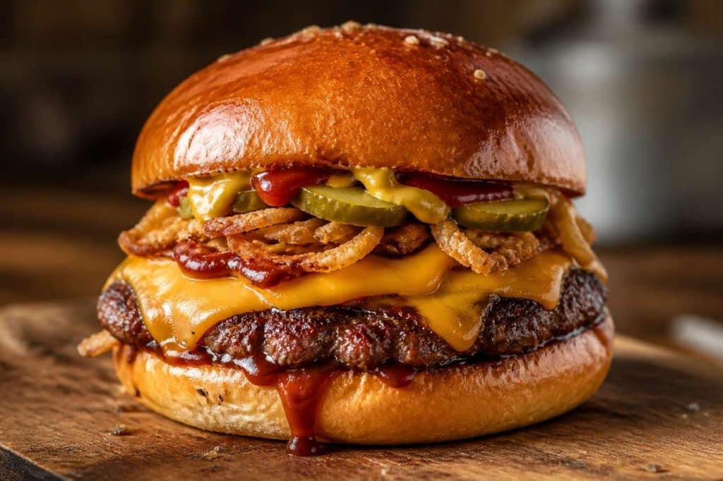 Hamburger maison au fromage : recette gourmande et sauce barbecue